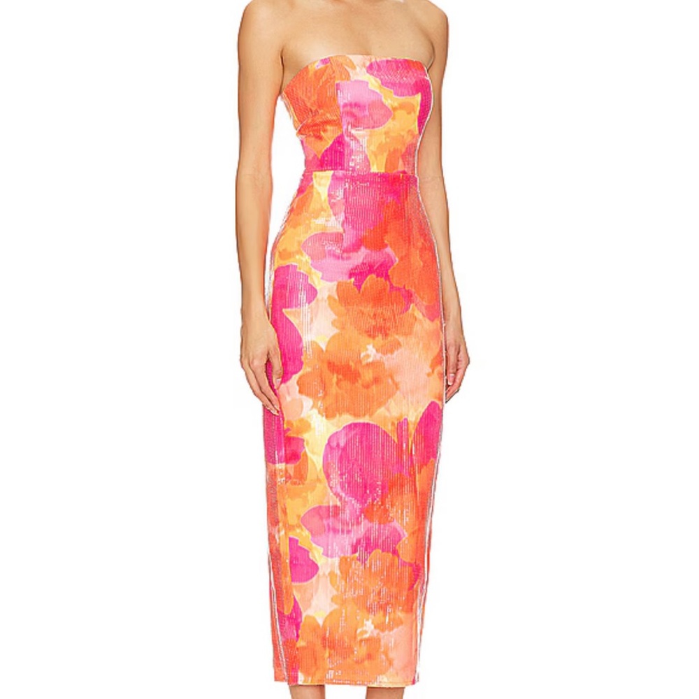 Oralie Midi Dress Strapless - Picture 2 of 6